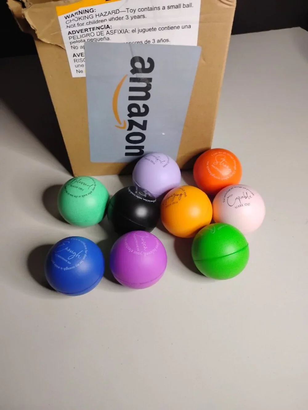 24 Pcs Christian Motivational Bible Verse Colorful Stress Balls Bulk